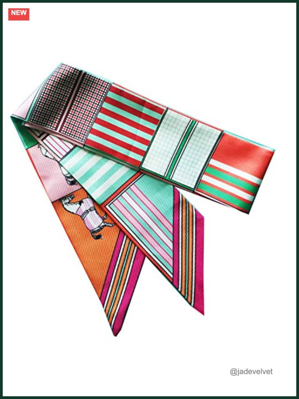 Purse Scarf for Women Bag Handle Accessory Silk Polyester